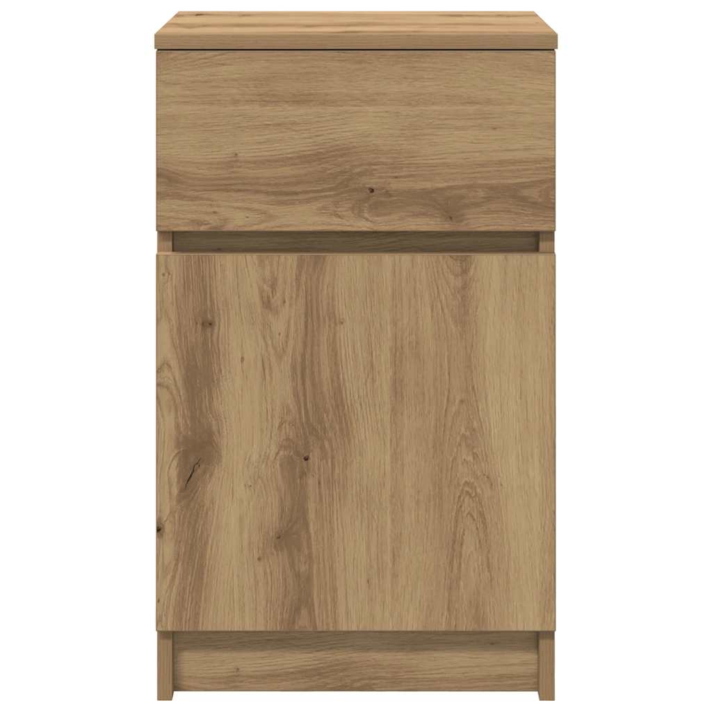 Nattbord 2 stk artisan eik 39x35x65 cm konstruert tre