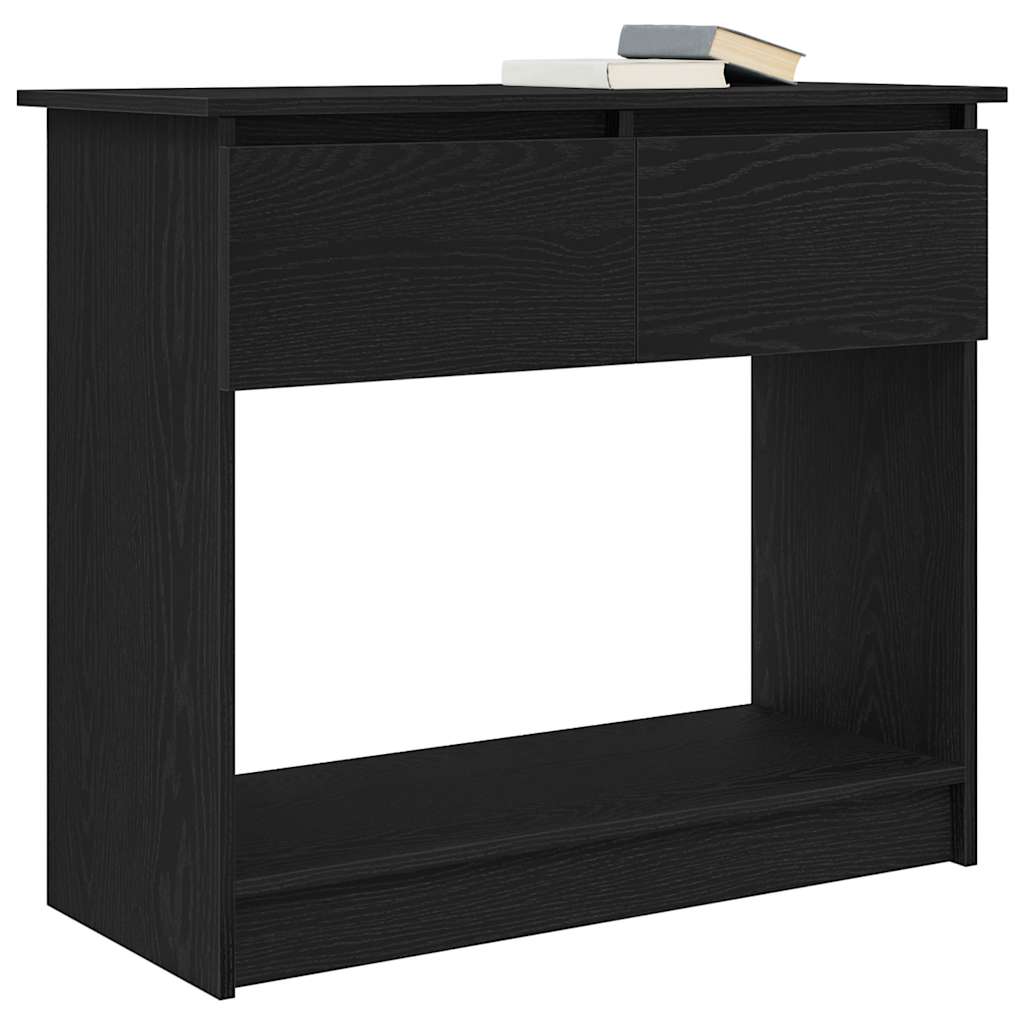 konsollbord med skuffer svart 85,5x38,5x74,5 cm