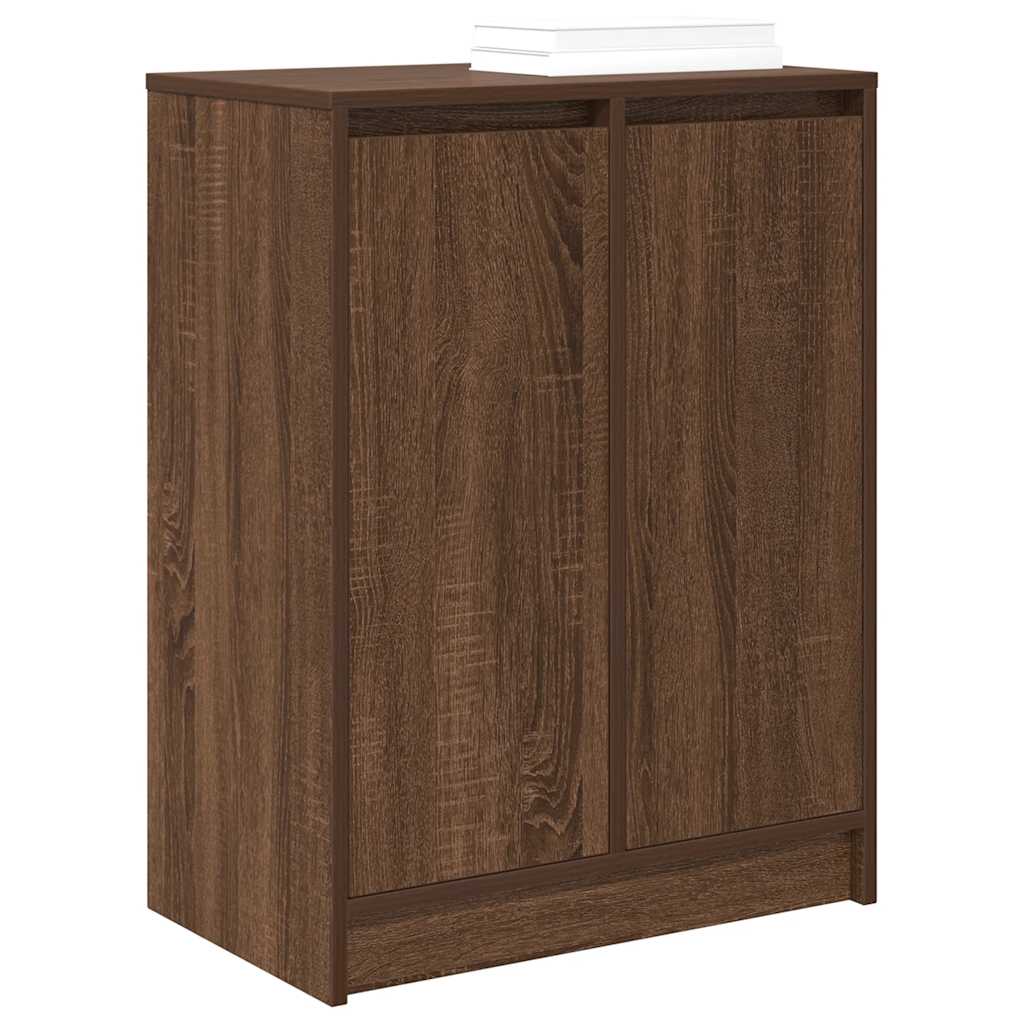 Skohylle brun eik 57x34x76 cm konstruert tre