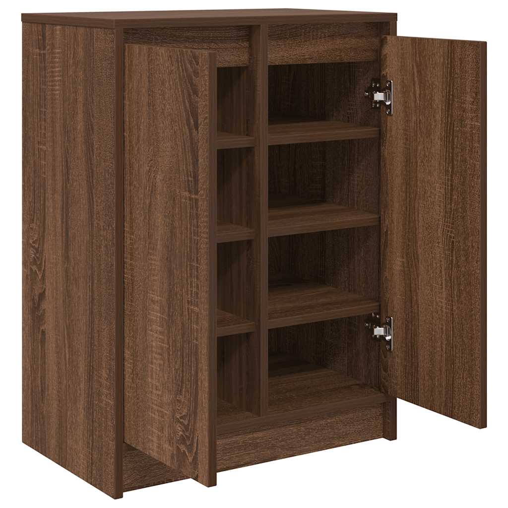 Skohylle brun eik 57x34x76 cm konstruert tre
