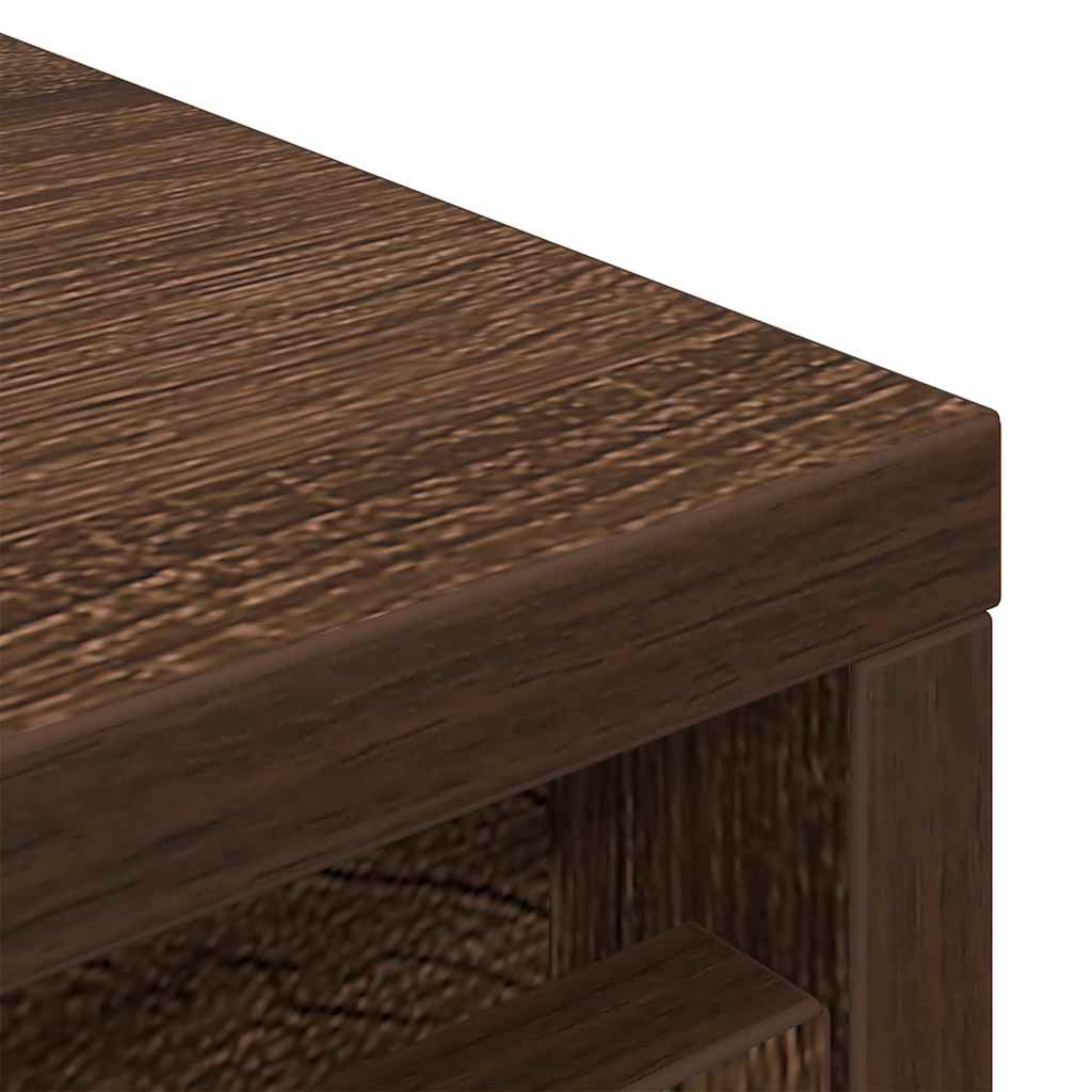 Skohylle brun eik 57x34x76 cm konstruert tre