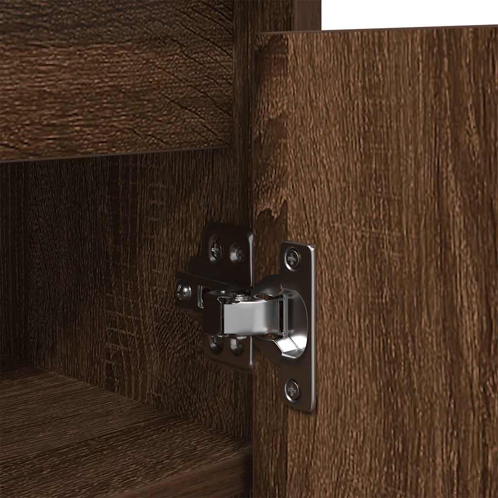 Skohylle brun eik 57x34x76 cm konstruert tre