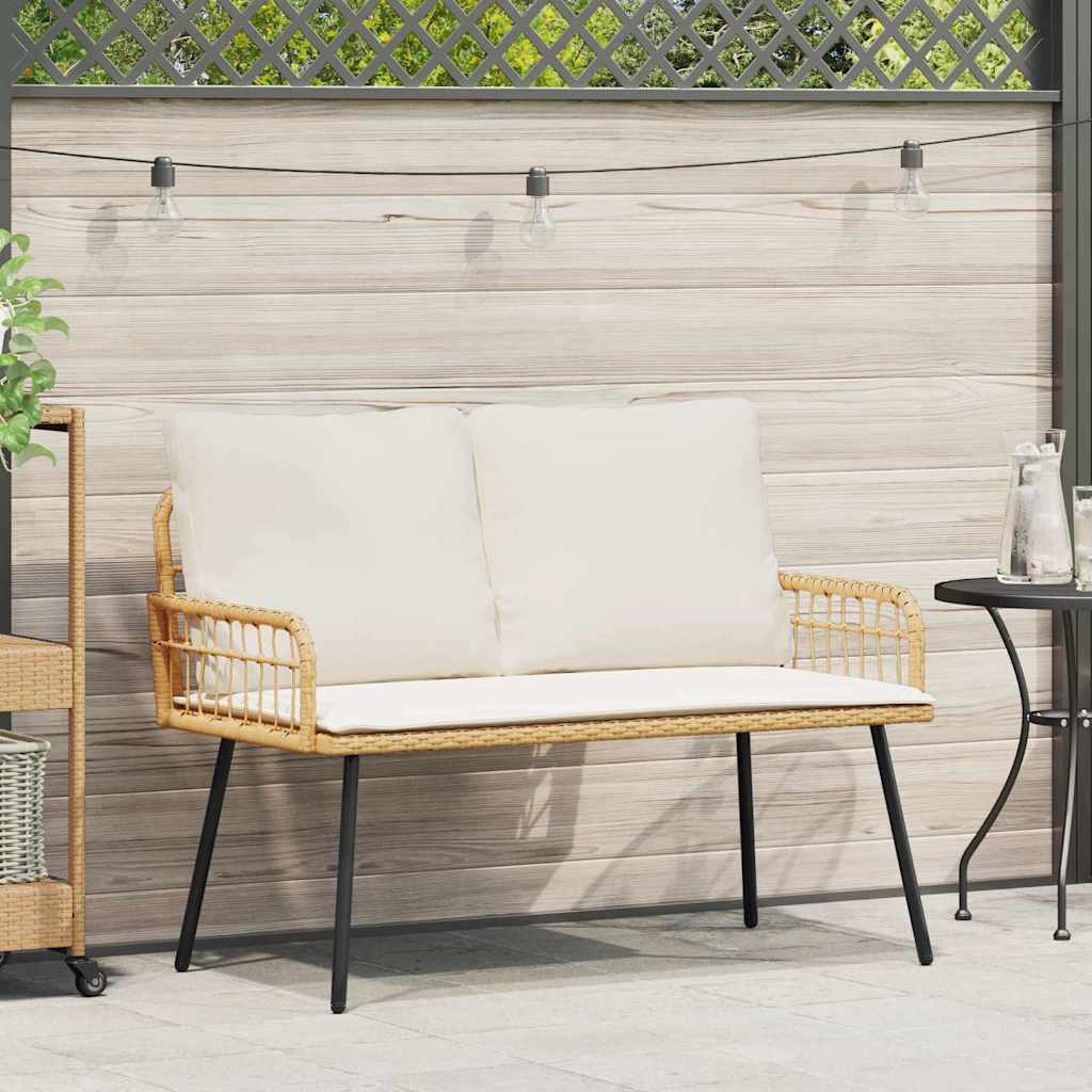 Hagebenk Naturlig 114x64x78 cm Poly Rattan