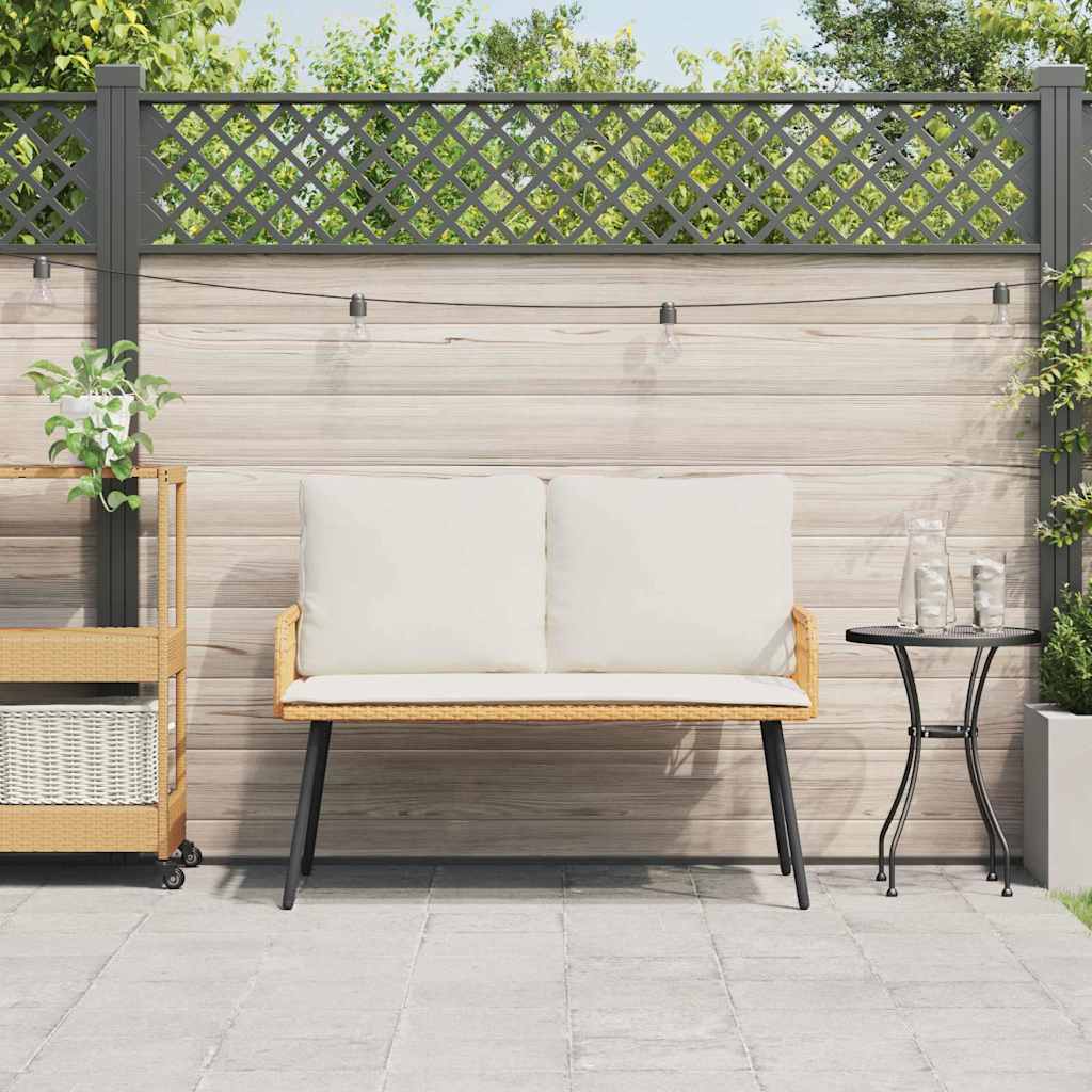 Hagebenk Naturlig 114x64x78 cm Poly Rattan