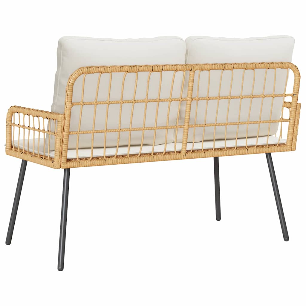 Hagebenk Naturlig 114x64x78 cm Poly Rattan