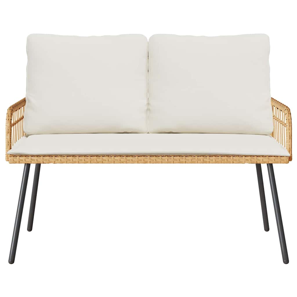 Hagebenk Naturlig 114x64x78 cm Poly Rattan