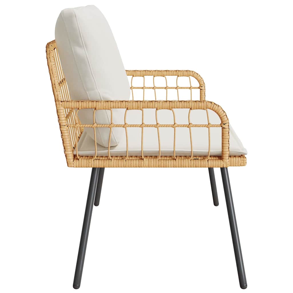 Hagebenk Naturlig 114x64x78 cm Poly Rattan