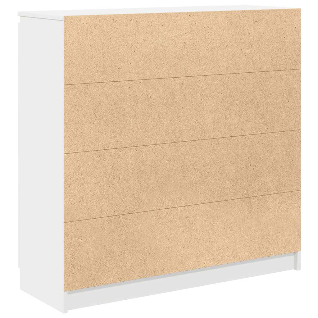 Skjenk med skuffer hvit 100,5x35x76 cm konstruert tre