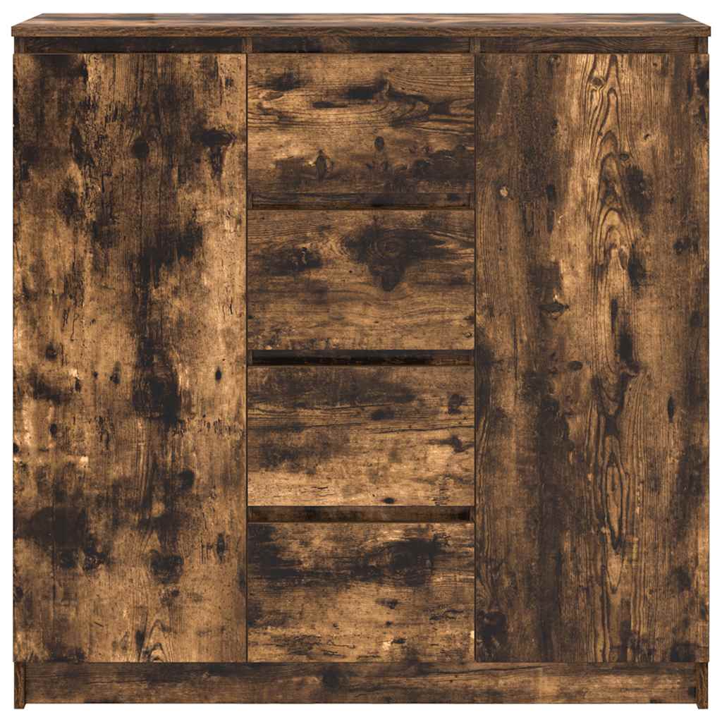 Skjenk med skuffer røkt eik 100,5x35x98,5 cm konstruert tre