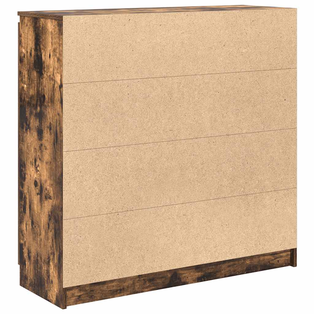 Skjenk med skuffer røkt eik 100,5x35x98,5 cm konstruert tre