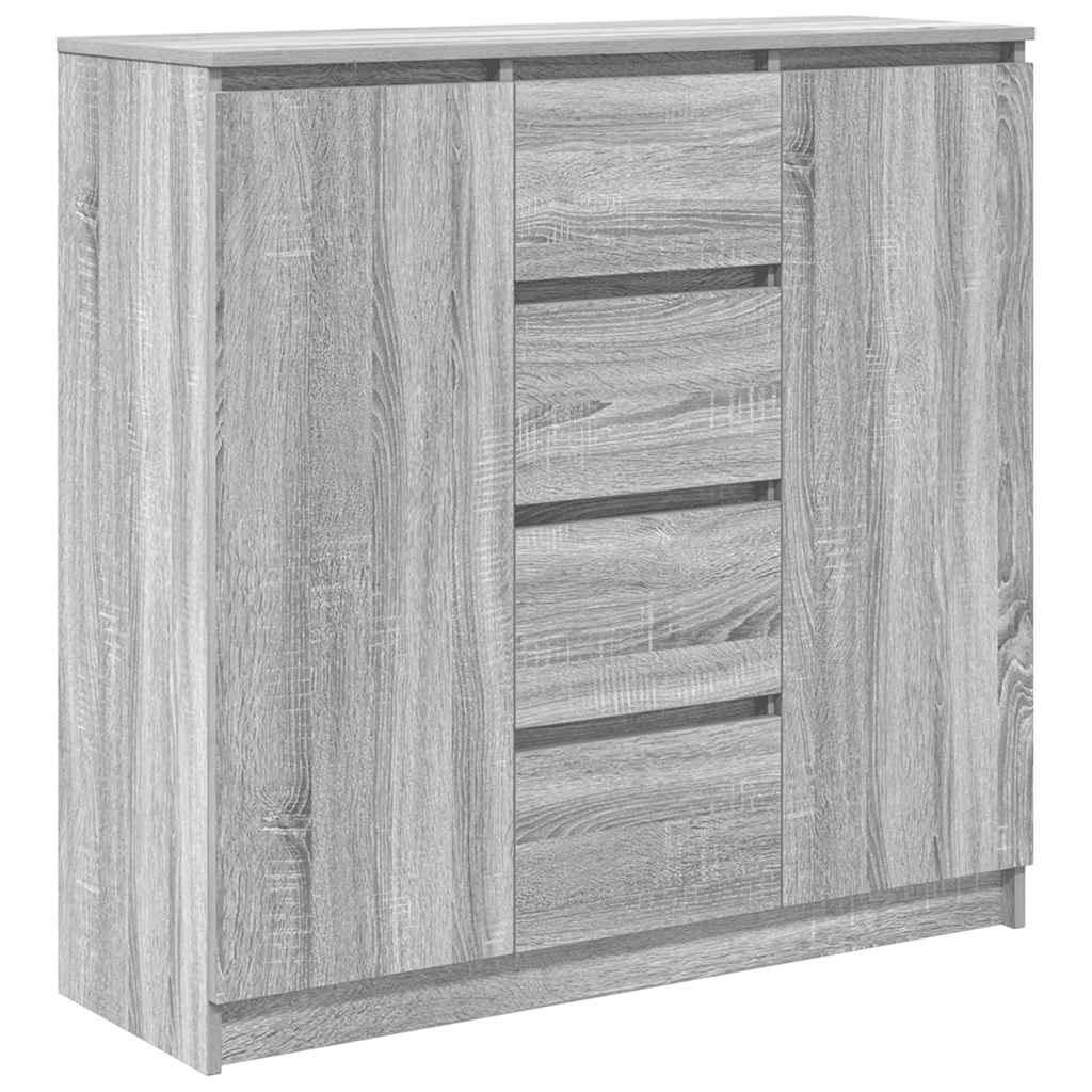 Skjenk med skuffer grå sonoma 100,5x35x98,5 cm konstruert tre