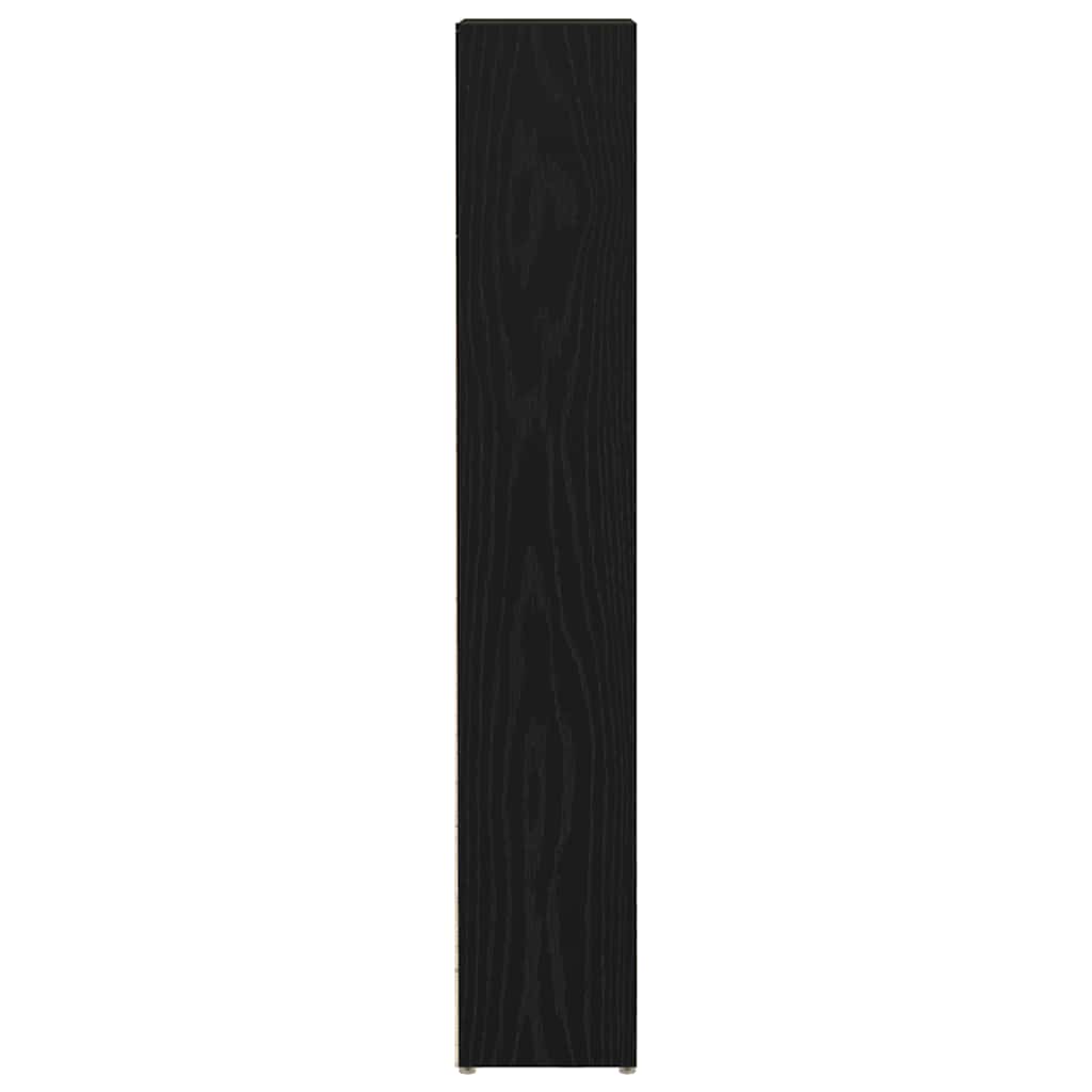 CD-skap 2 stk svart eik 21x16x93,5 cm konstruert tre