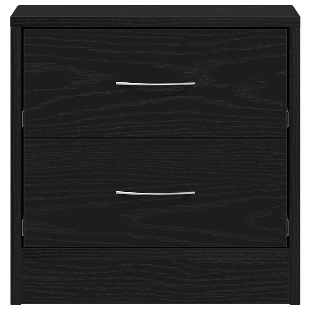 Nattbord 2 stk svart eik 40x30x40 cm sponplate