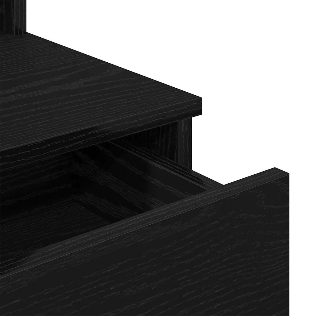 Sminkebord med skuff Svart eik 96 x 40 x 142 cm Konstruert tre