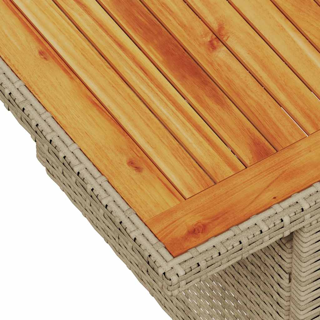 Hagesofaer med puter 5 deler beige polyrotting akasie