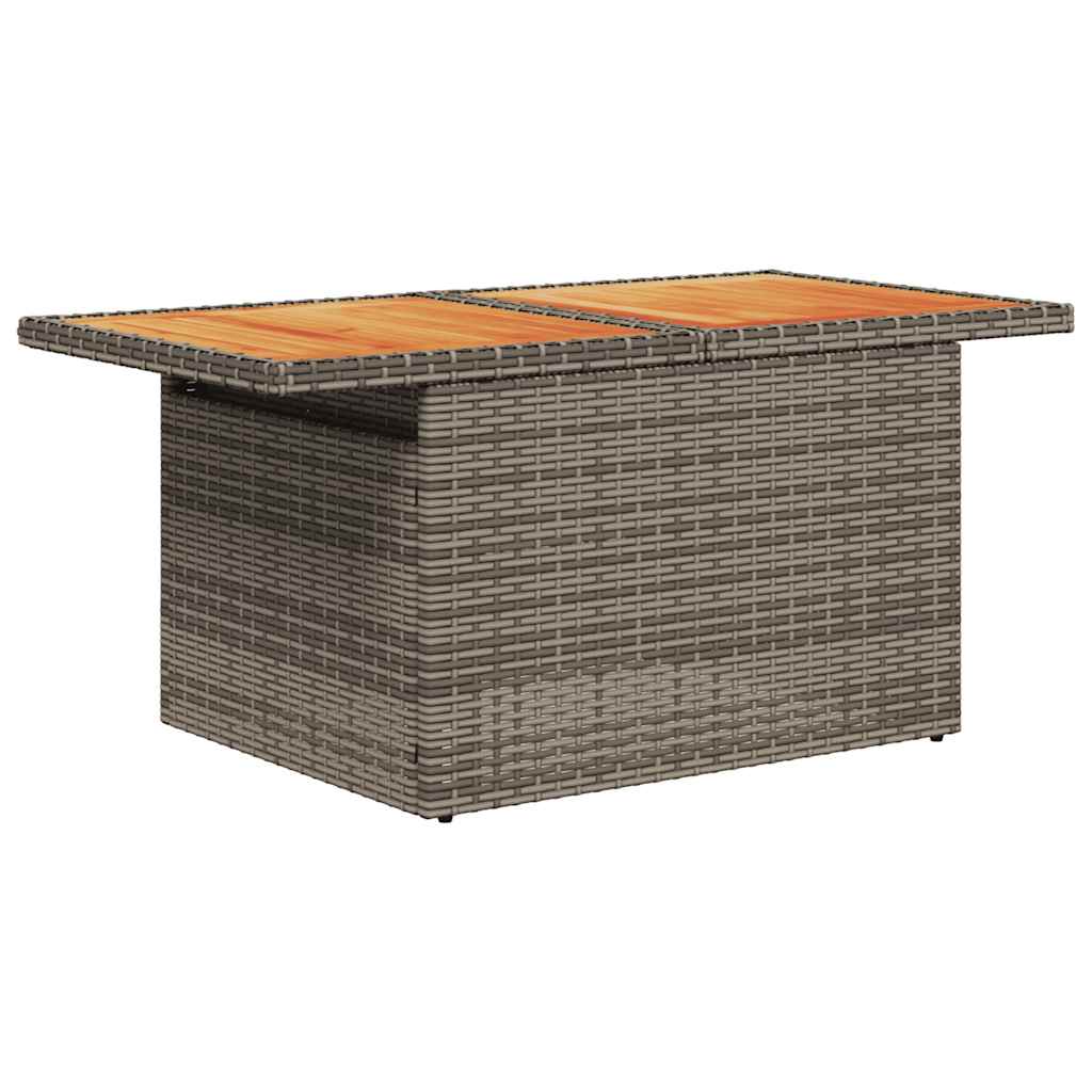 Hagesofaer med puter 8 deler brun polyrotting akasie