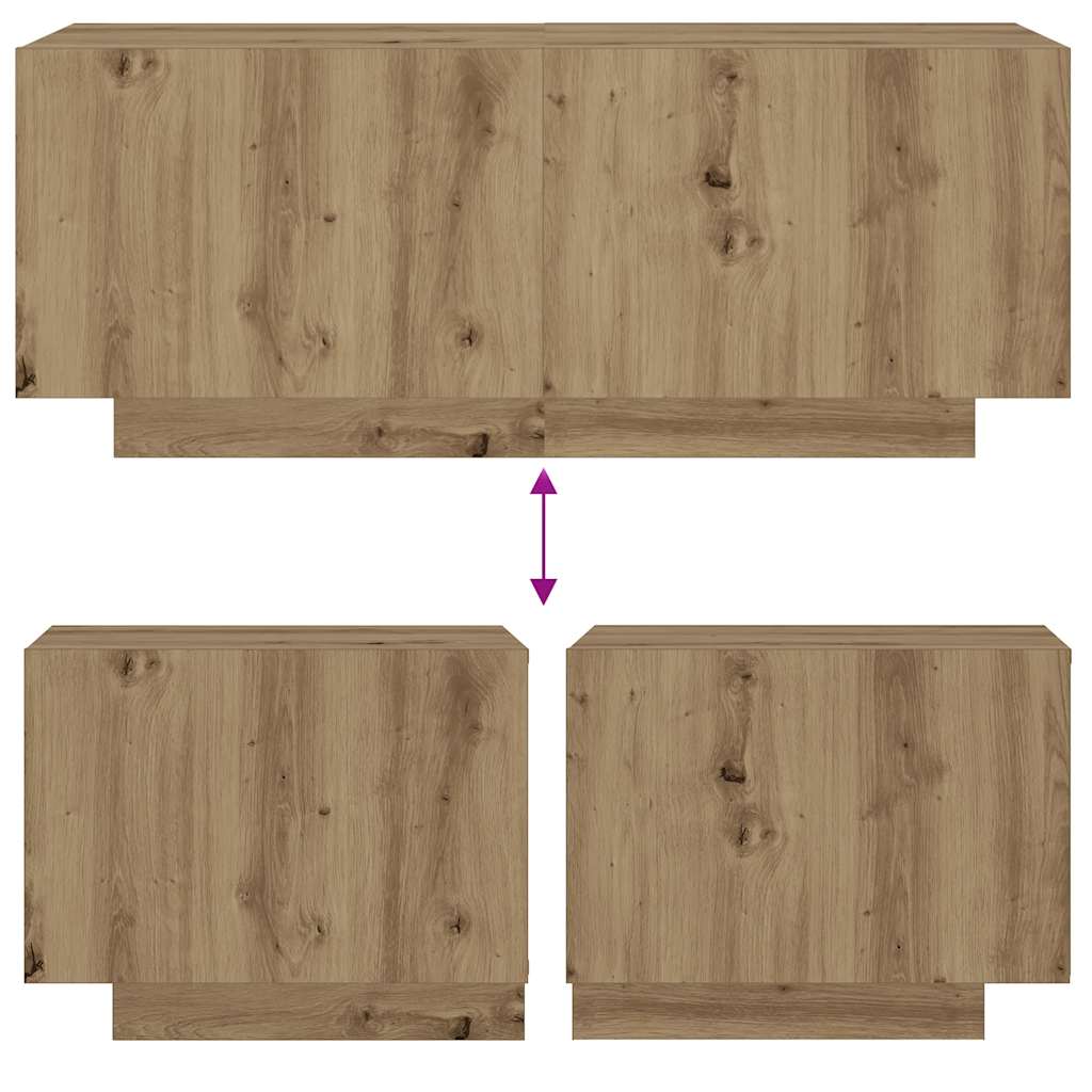 Nattbord artisan eik 100x35x40 cm konstruert tre