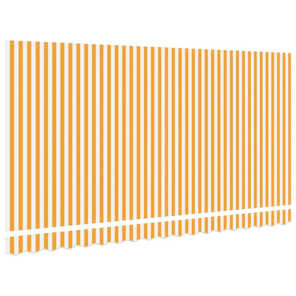 Reserveduk til markise Gul og hvit 400 x 200 cm Lerret
