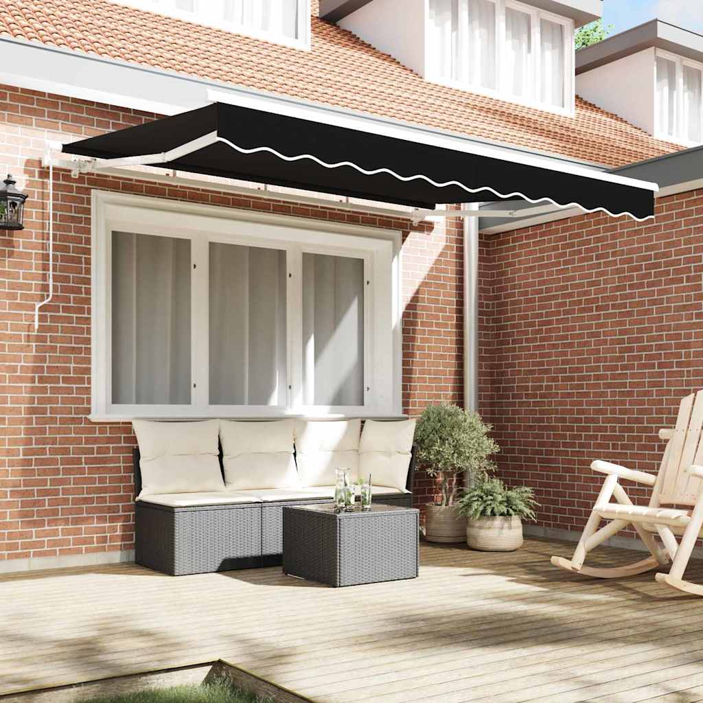 Reserveduk til markise Svart 350 x 250 cm Lerret