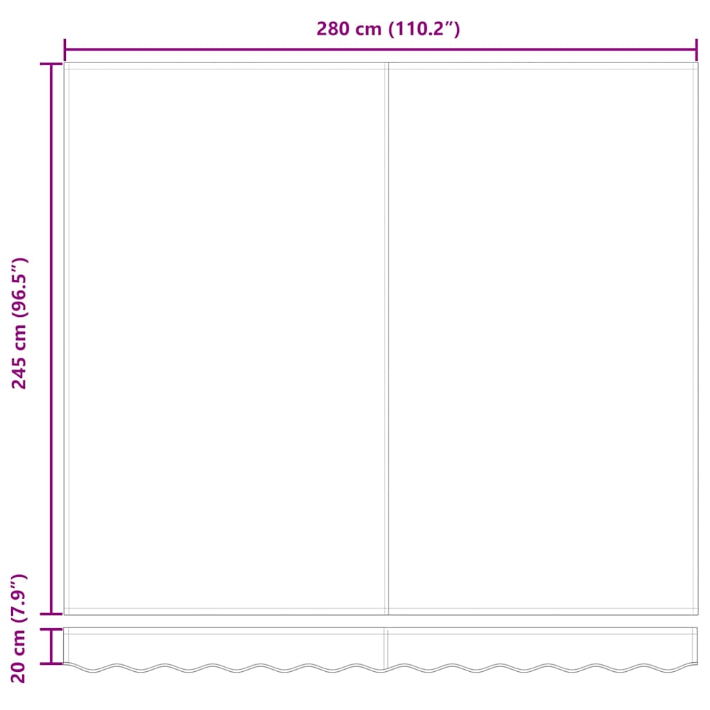 Reserveduk til markise Beige 300 x 250 cm Lerret