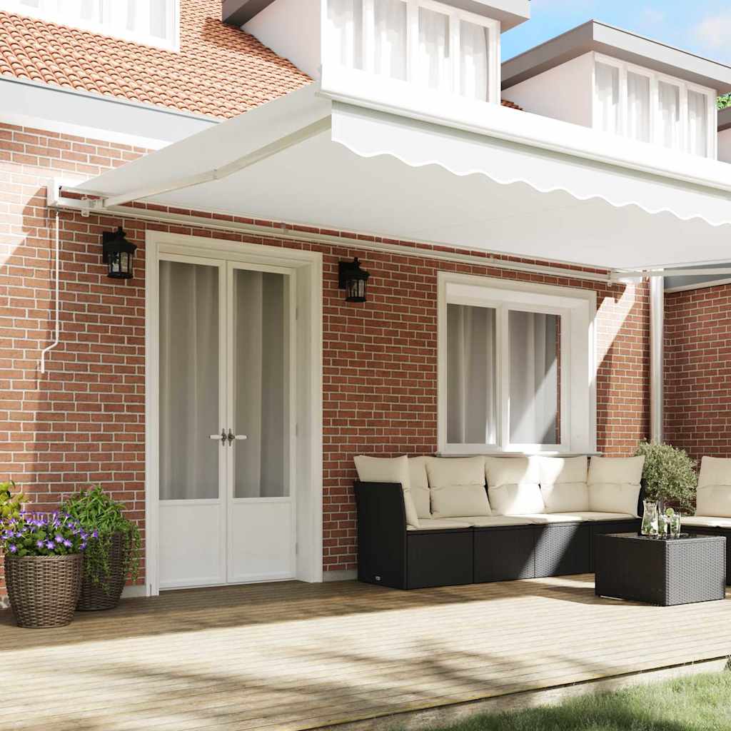 Reserveduk til markise Hvit 500 × 350 cm Lerret