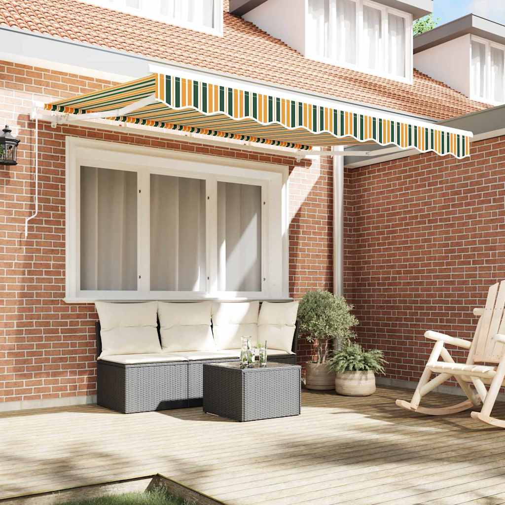 Reserveduk til markise Grønn og gul 350 x 250 cm Lerret