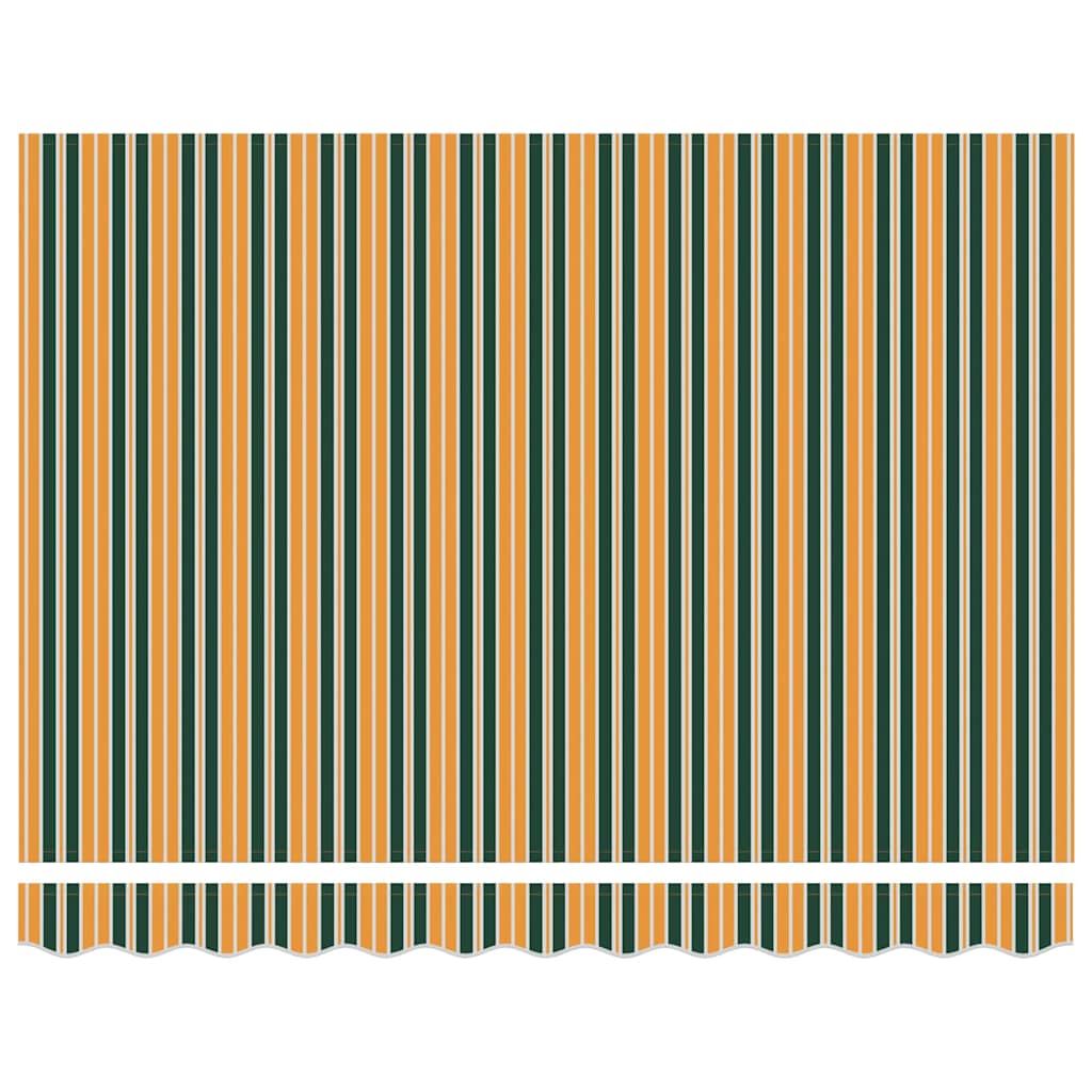 Reserveduk til markise Grønn og gul 350 x 250 cm Lerret