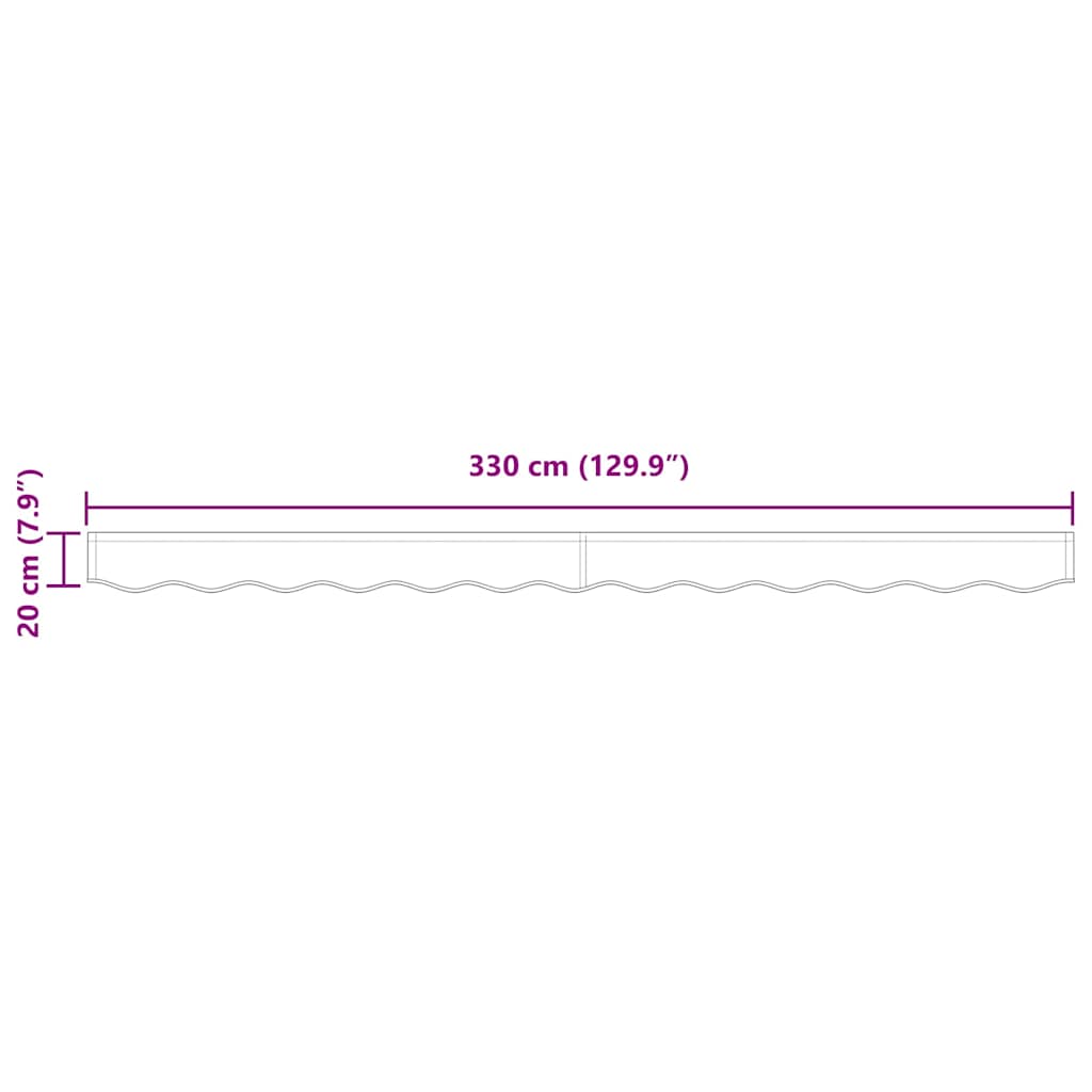 Markiseduk Flerfarget 3.3 x 0.2 m Lerret