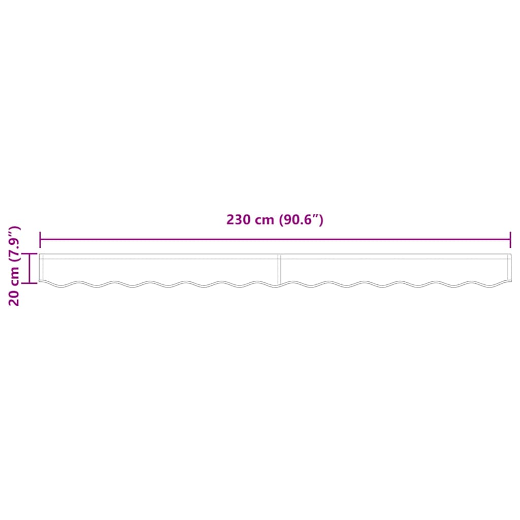 Markiseduk Brun 2.3 x 0.2 m Lerret