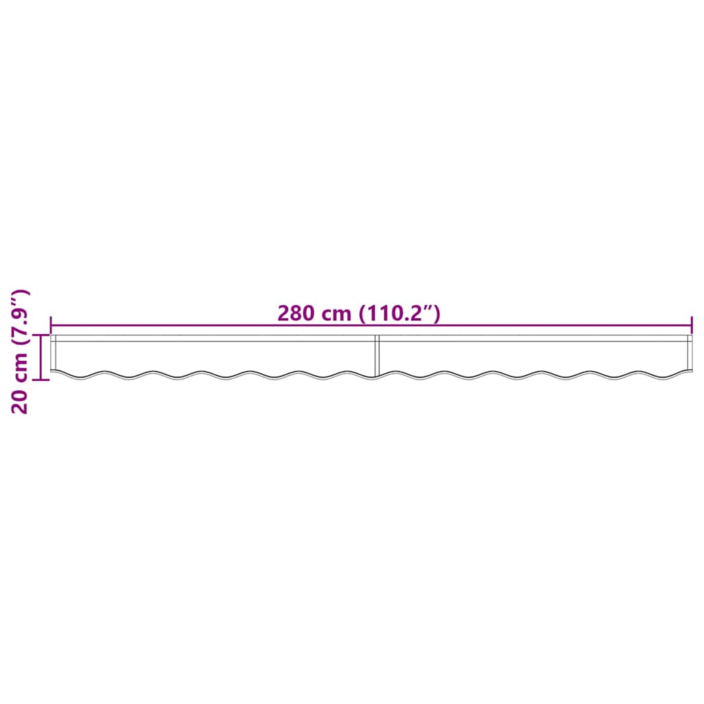 Markiseduk Svart 2.8 x 0.2 m Lerret