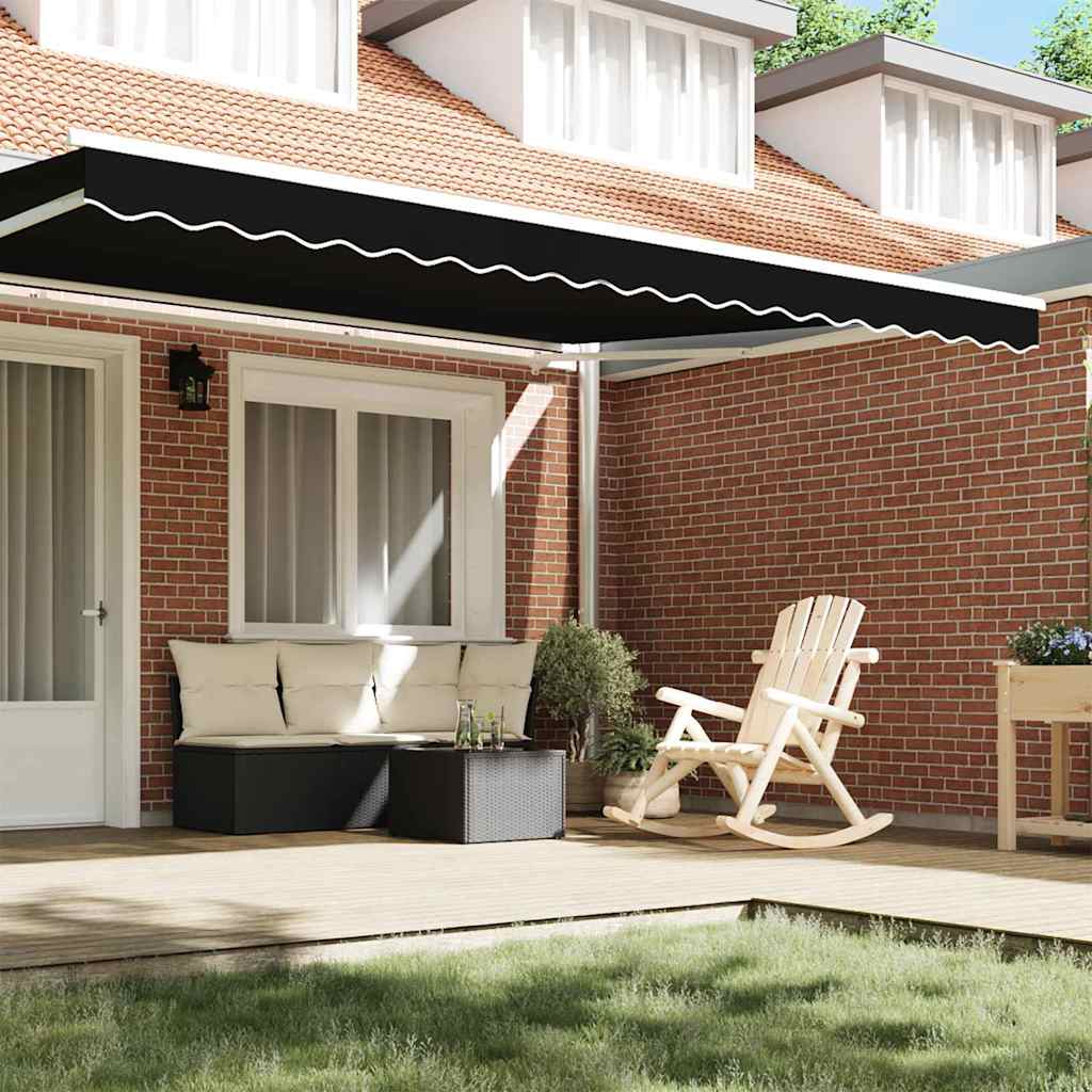 Markiseduk Svart 4.3 x 0.2 m Lerret