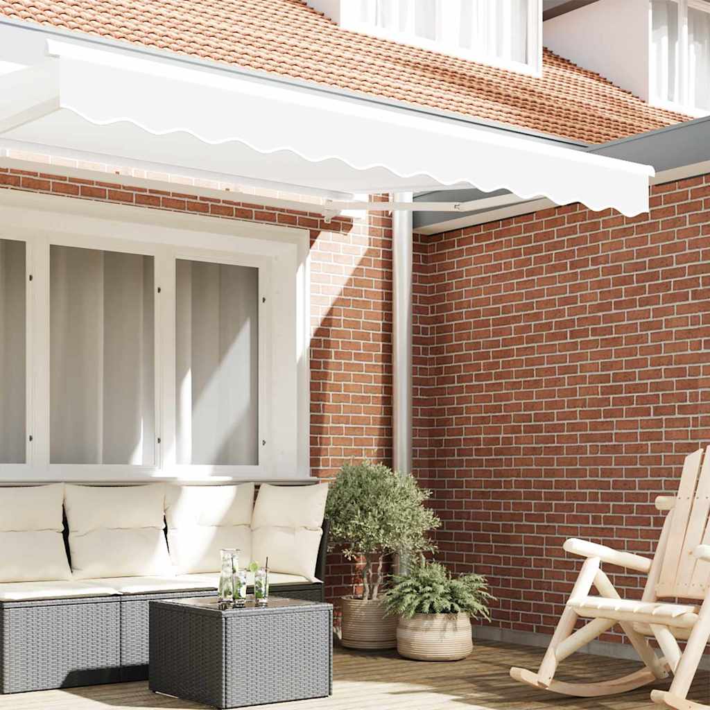 Markiseduk Hvit 2.3 x 0.2 m Lerret