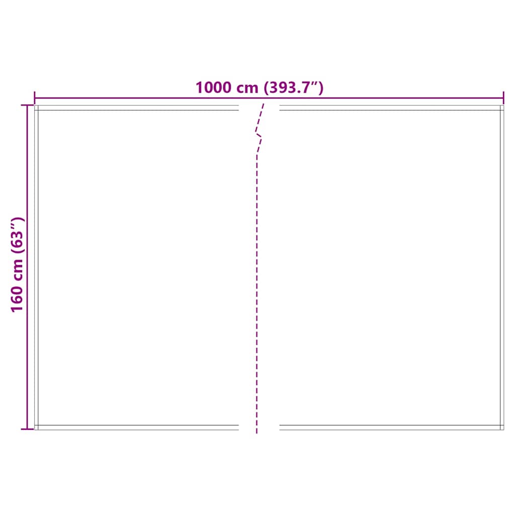 Reserveduk til markise Blå, hvit 10 x 1.6 m jern