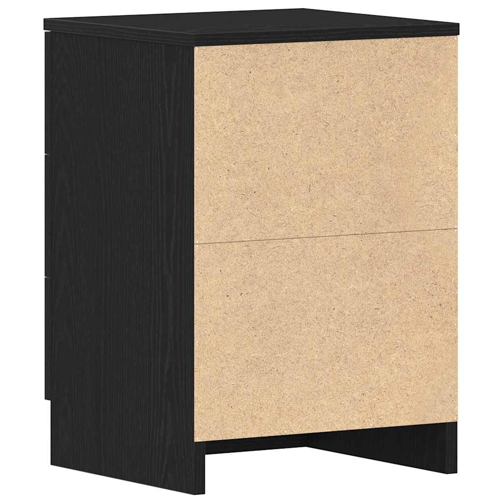 Nattbord svart eik 38x35x55 cm konstruert tre