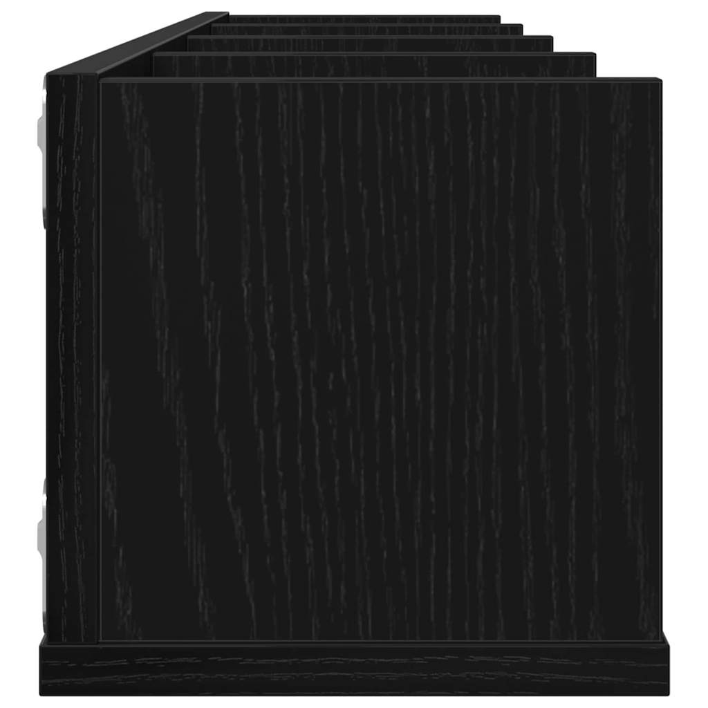 CD Vegghylle Svart Eik 100x18x18 cm Konstruert Tre