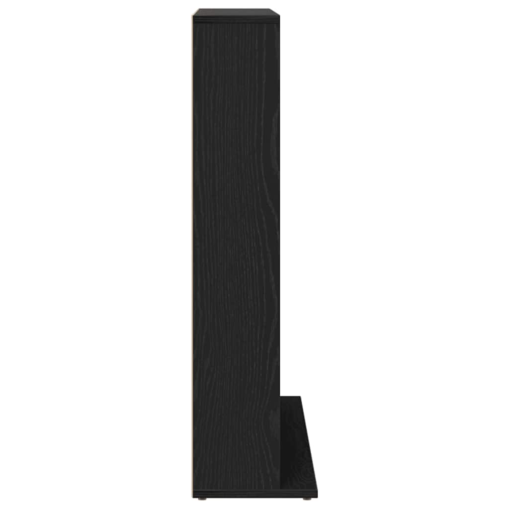 CD-skap svart eik 100,5x23x89,5 cm konstruert tre