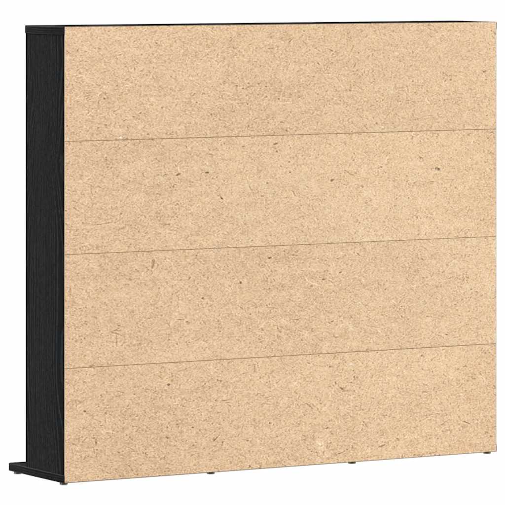 CD-skap svart eik 100,5x23x89,5 cm konstruert tre
