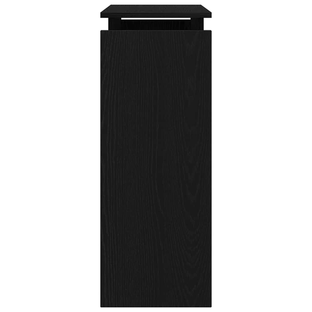 Konsollbord Svart Eik 80x30x80 cm Ingeniørtre