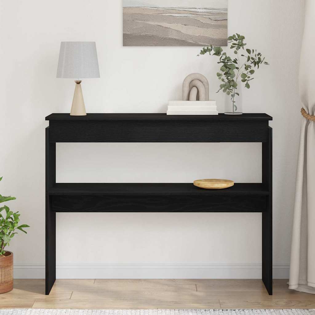 Konsollbord i Svart Eik 80x30x102 cm Ingeniørtre