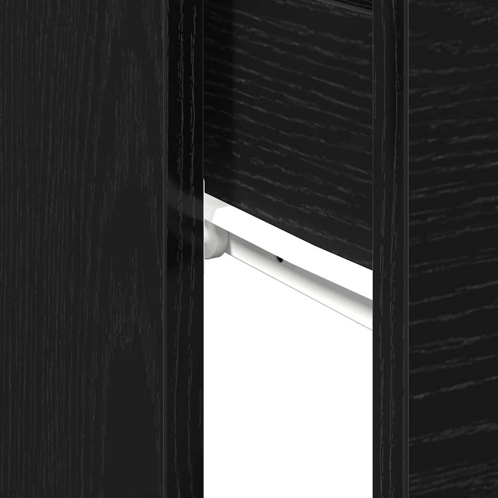Konsollbord Svart Eik 90x36x75 cm Konstruert Tre