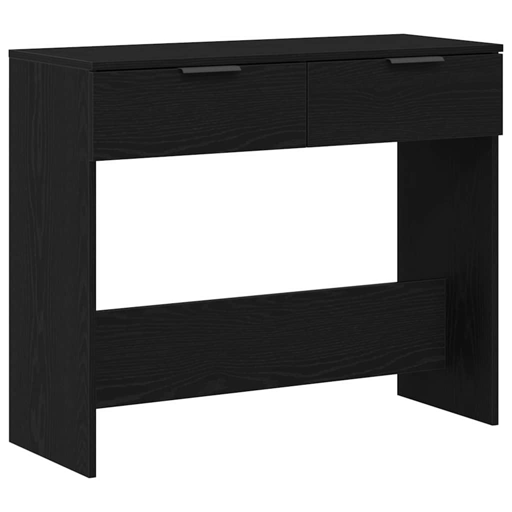 Konsollbord Svart Eik 90x36x75 cm Konstruert Tre