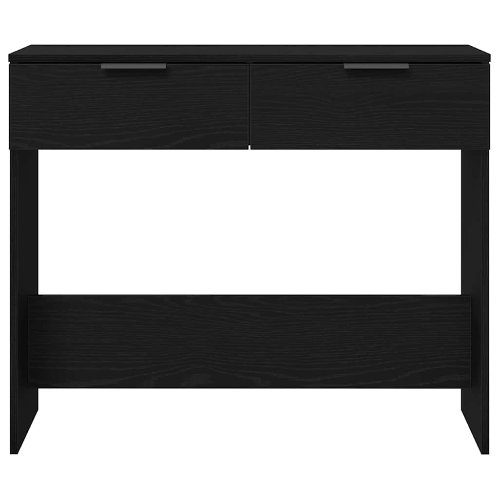 Konsollbord Svart Eik 90x36x75 cm Konstruert Tre