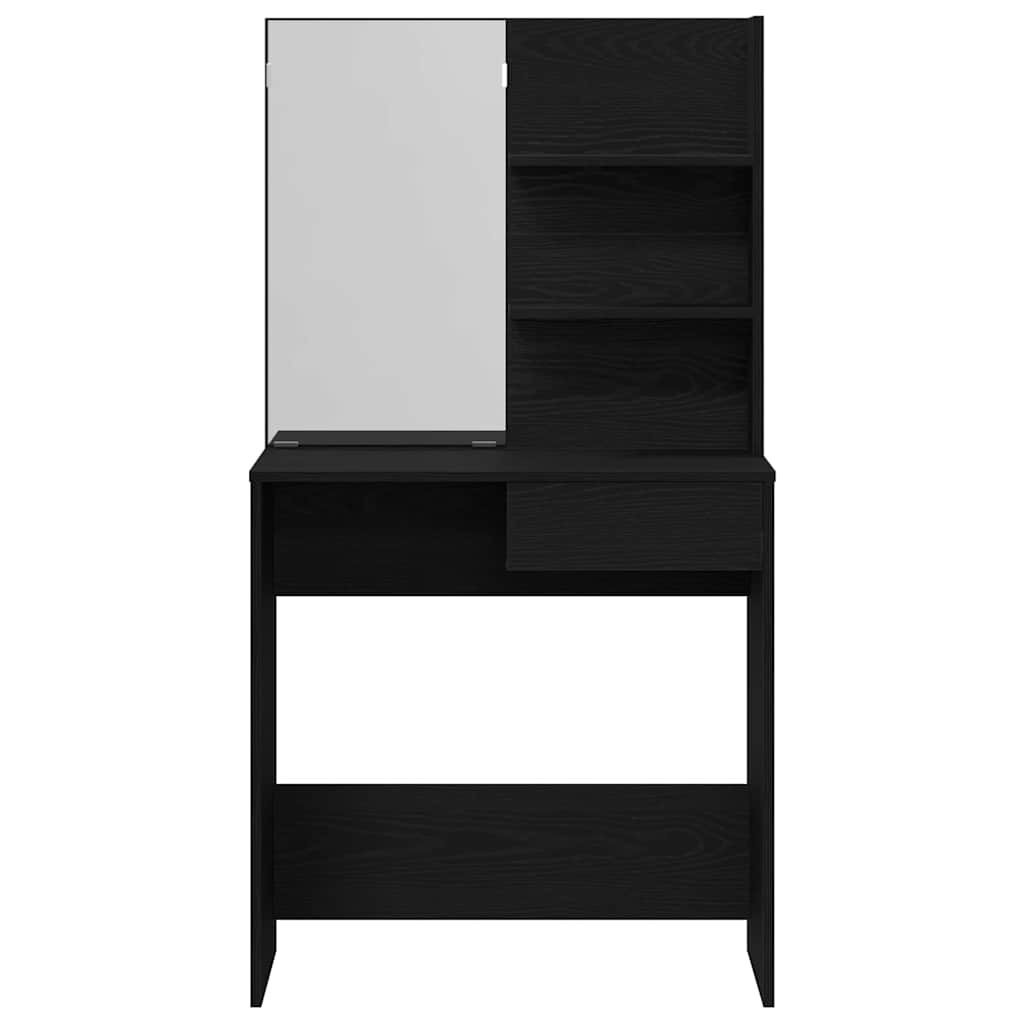 Sminkebord Svart eik 74.5 x 40 x 141 cm Konstruert tre