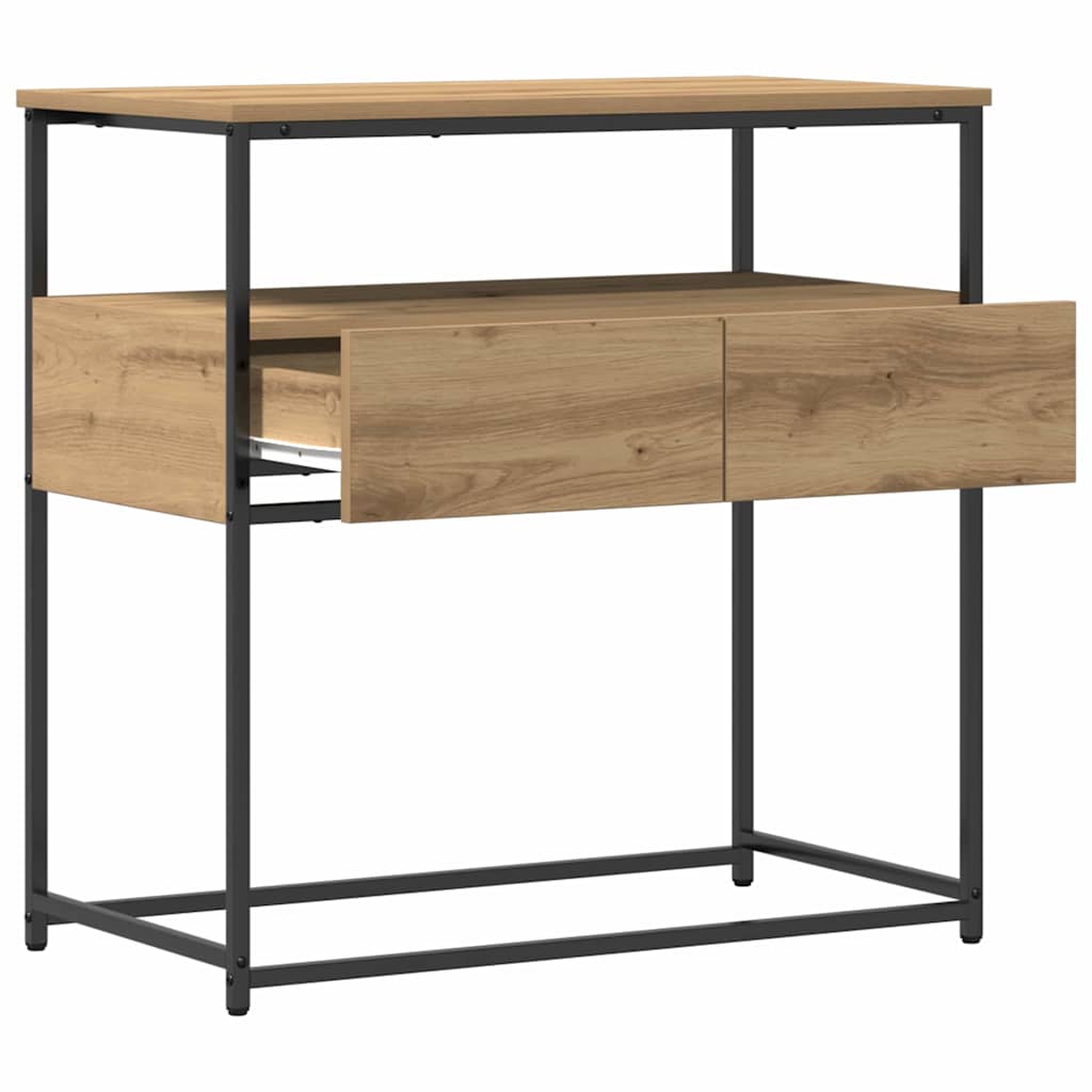 Konsollbord Artisan Eik 75x40x75 cm Konstruert Tre og Stål