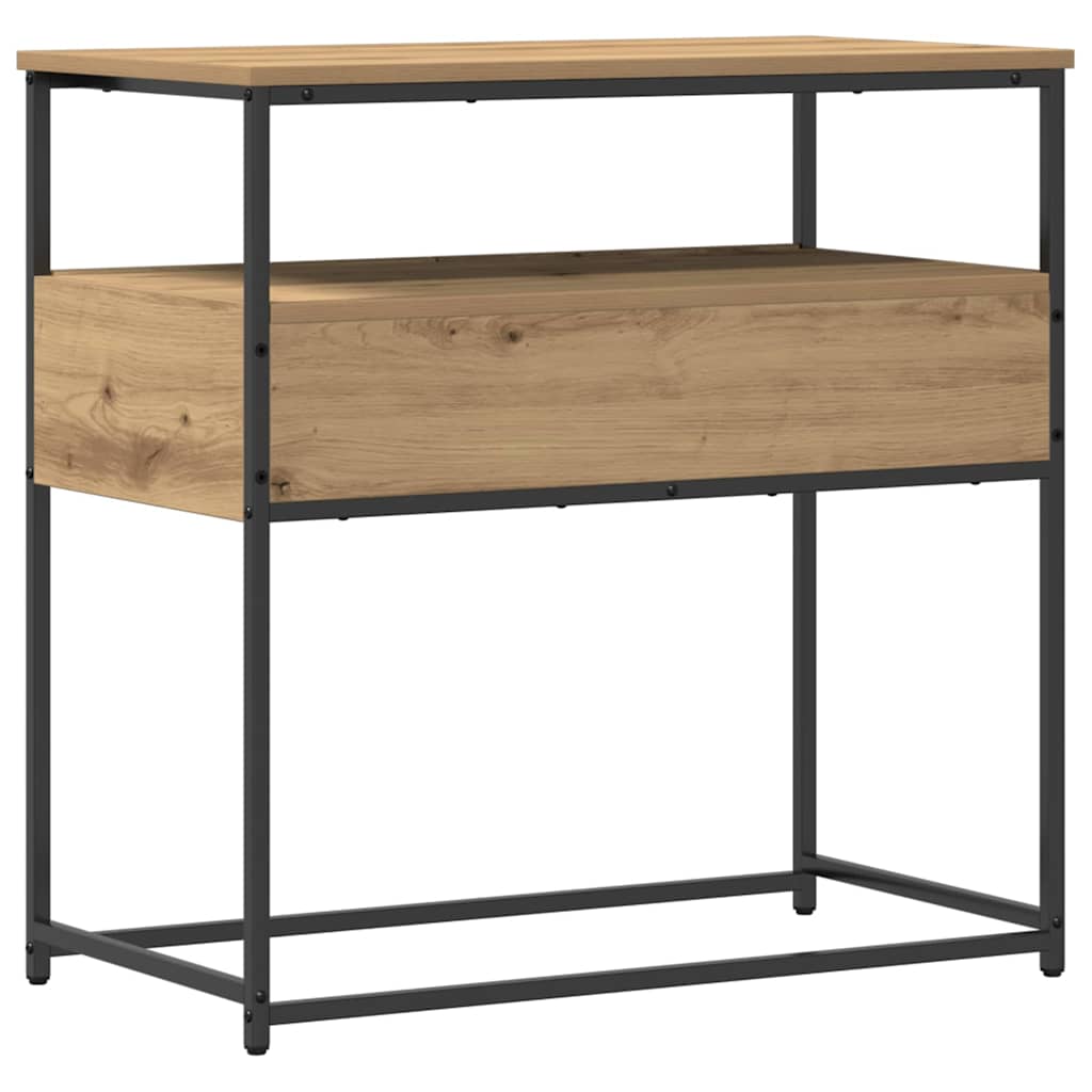 Konsollbord Artisan Eik 75x40x75 cm Konstruert Tre og Stål