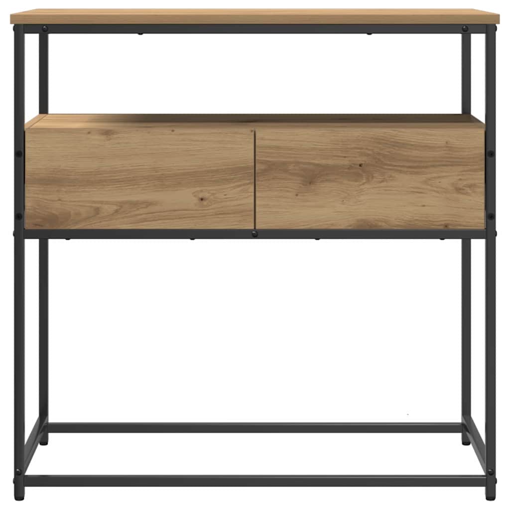 Konsollbord Artisan Eik 75x40x75 cm Konstruert Tre og Stål
