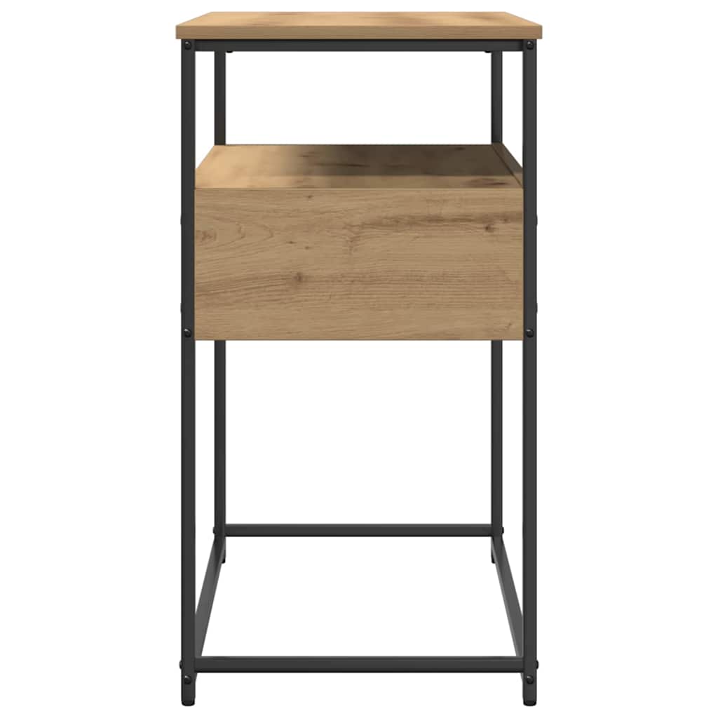 Konsollbord Artisan Eik 75x40x75 cm Konstruert Tre og Stål