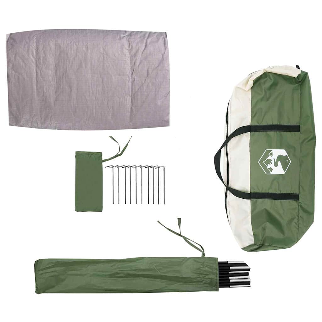 Sykkelbod med tak med lagring med luftventil Grønn 256 x 222 x 182 cm