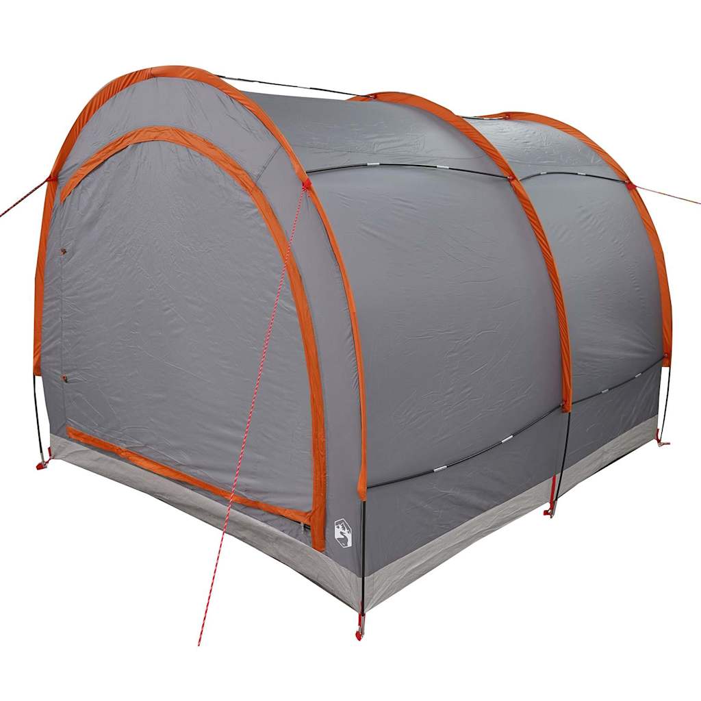 Sykkelbod med tak med lagring med luftventil Grå og Oransje 256 x 222 x 182 cm
