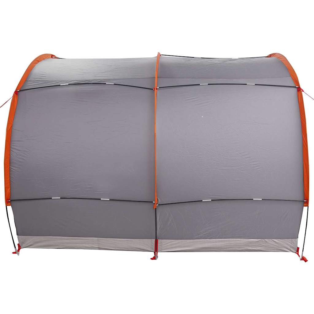 Sykkelbod med tak med lagring med luftventil Grå og Oransje 256 x 222 x 182 cm